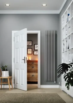 Terma Rolo Room E Electric Vertical 1800mm X 370mm Designer Radiator Salt N Pepper - WLROR180037SSPPESMOBP01 -Fireplace Emporium 09221149 e018 4a16 9666 3a371fe29141