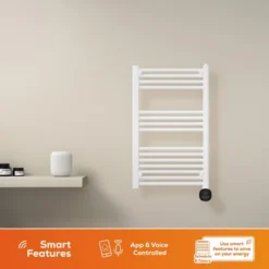 TCP Smart 500W Electric Towel Radiator White - SMAWHTOWRAIL500W05EW -Fireplace Emporium 113a4532 dabd 4f12 8b0f d051df93c883