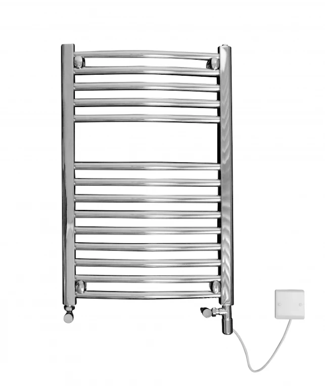 Discount Curved Dual Fuel Chrome Towel Rail 1750mm X 600mm - 6MAC17DF 1 Discount Curved Dual Fuel Chrome Towel Rail 1750mm X 600mm - 6MAC17DF