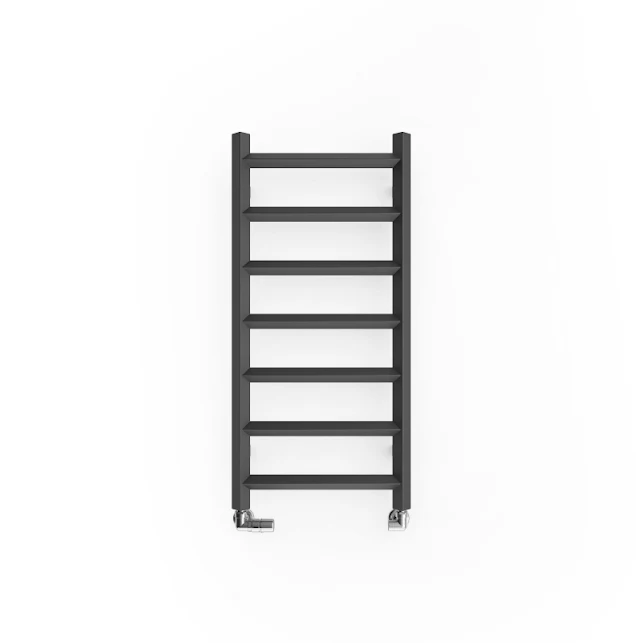 Terma Crystal Modern Grey Bathroom Heated Towel Rail 840x400mm - WGCR2084040-KDGRSX 2 Terma Crystal Modern Grey Bathroom Heated Towel Rail 840x400mm - WGCR2084040-KDGRSX - Image 2
