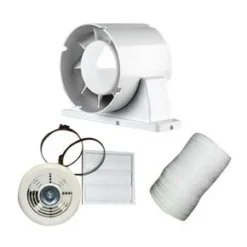 Airflow Aura 100mm Extractor Fan Kit With LED Lamp And Timer - 9041421