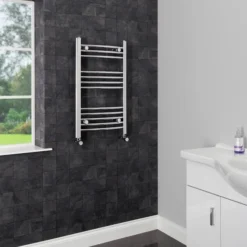 Essentials Heated Towel Rail Chrome 750 X 450mm Curved -Fireplace Emporium 2c2304be 623c 4e39 8fed 092cba231ff2