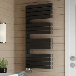 Terma Warp S Heated Towel Rail 1110x500mm Matt Black - WGWAS111050KS95GD