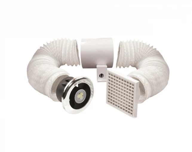 Airvent 100mm Shower In-Line Standard Fan With Timer And LED Kit - 477523 1 Airvent 100mm Shower In-Line Standard Fan With Timer And LED Kit - 477523