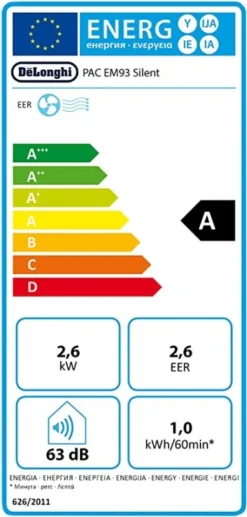 Delonghi Pinguino Silent Portable Air Conditioning Unit PAC EM93 - 0151456008 -Fireplace Emporium 3278dbdb 5f51 4184 9fa8 8c143ae8dbf8