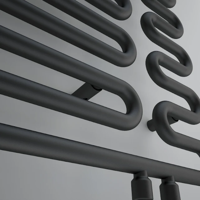 Terma Swale Heated Towel Rail 1244x465mm Metallic Black - WGQ09124046-KMBCYP 4 Terma Swale Heated Towel Rail 1244x465mm Metallic Black - WGQ09124046-KMBCYP - Image 4