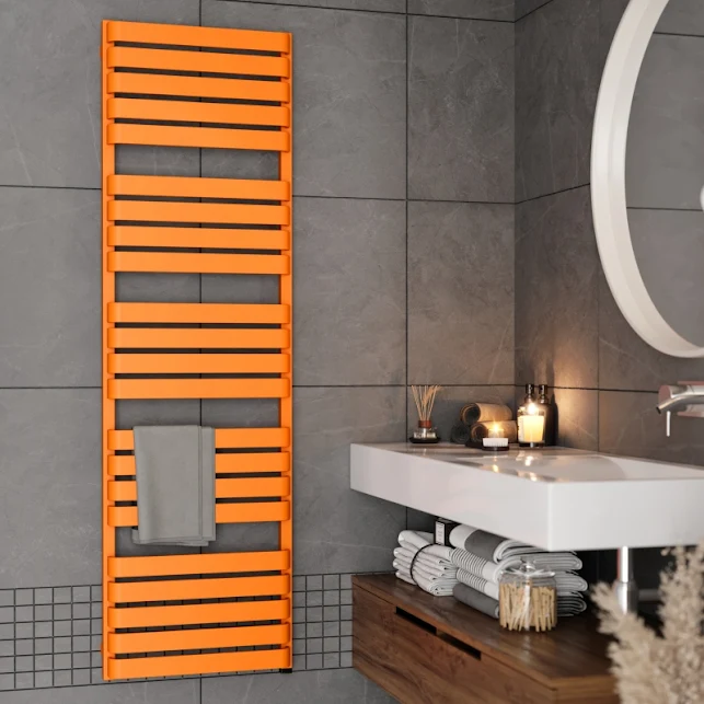 Terma Warp T One Electric Towel Rail 1695x500mm Matt Orange - WWWTN169050K2M3E8P 4 Terma Warp T One Electric Towel Rail 1695x500mm Matt Orange - WWWTN169050K2M3E8P - Image 4