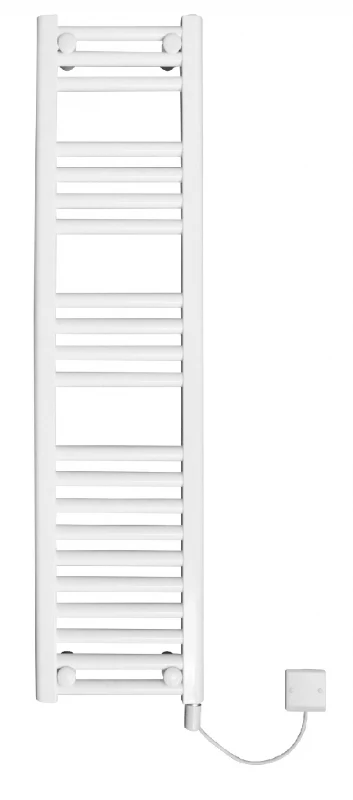 Discount Straight Electric White Towel Rail 1467mm X 600mm - 6M15E 2 Discount Straight Electric White Towel Rail 1467mm X 600mm - 6M15E - Image 2