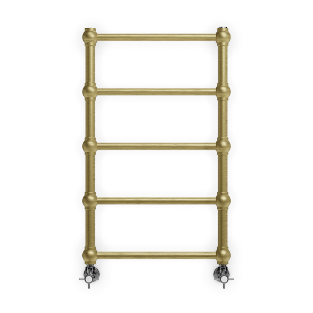 Terma Retro Heated Towel Rail 800x504mm Brushed Brass - WGRE1080050KBBSSX 3 Terma Retro Heated Towel Rail 800x504mm Brushed Brass - WGRE1080050KBBSSX - Image 3