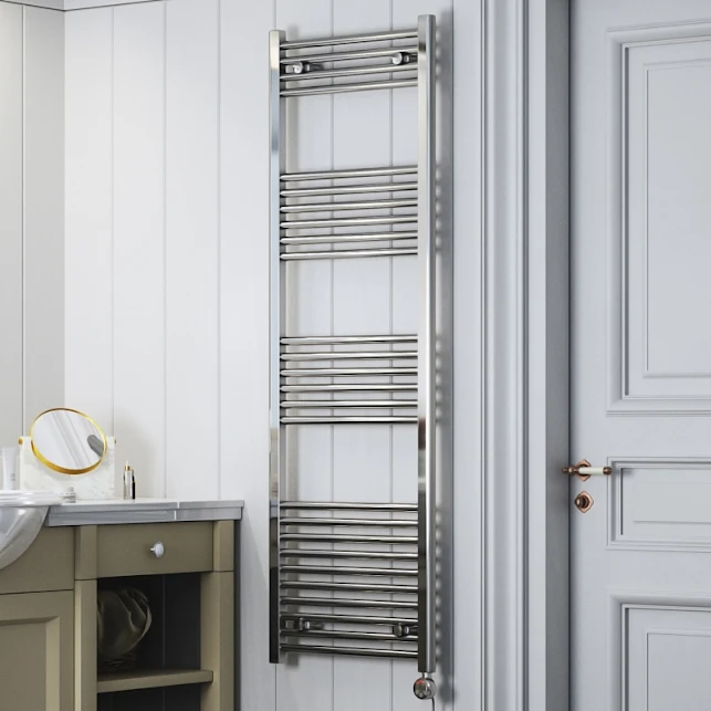 Terma Leo Electric Towel Rail With MEG Element 1600x500mm Chrome - WLLLE160050-KCROE8MEGP 1 Terma Leo Electric Towel Rail With MEG Element 1600x500mm Chrome - WLLLE160050-KCROE8MEGP