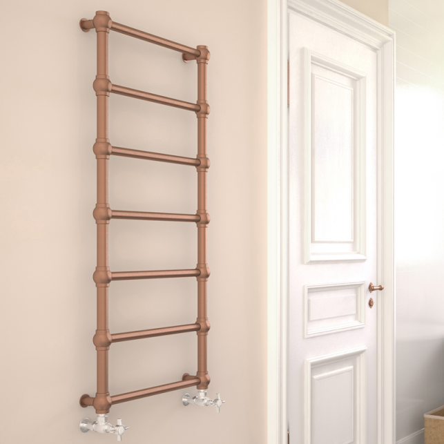 Terma Retro Heated Towel Rail 1170x504mm Bright Copper - WGRE1117050KBCOSX 5 Terma Retro Heated Towel Rail 1170x504mm Bright Copper - WGRE1117050KBCOSX - Image 5