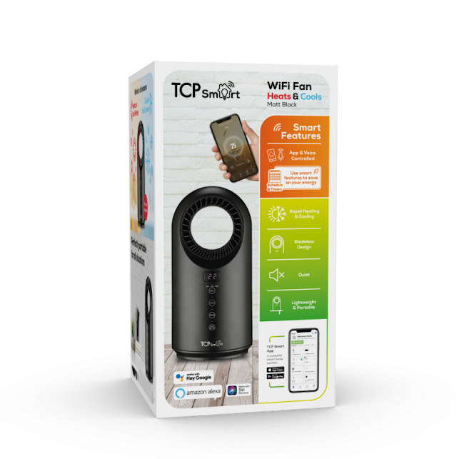 TCP Smart Portable Bladeless Fan Heater 1500W Black - HJAY1090 9 TCP Smart Portable Bladeless Fan Heater 1500W Black - HJAY1090 - Image 9