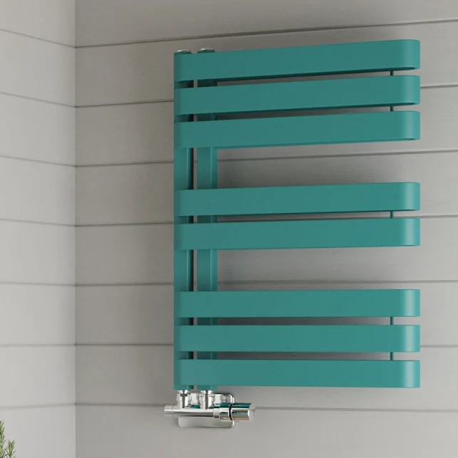 Terma Warp S Heated Towel Rail 655x500mm Matt Teal - WGWAS065050K5M8GD 5 Terma Warp S Heated Towel Rail 655x500mm Matt Teal - WGWAS065050K5M8GD - Image 5
