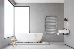Discount Curved Chrome Towel Rail 764mm X 600mm - 6MAC7