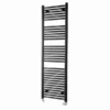 Towelrads Pisa 25mm Black Straight Heated Towel Rail 1600x500mm - 170008