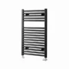 Towelrads Pisa 25mm Black Straight Heated Towel Rail 800x400mm - 170001