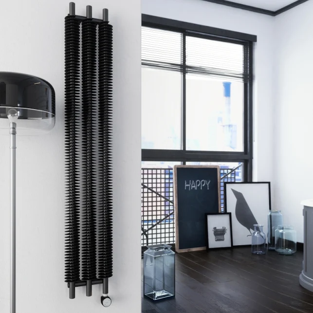 Terma Ribbon V E Electric Vertical 1800mm X 290mm Designer Electric Radiator Heban Black - WLRVE180029-KIHEE8MOBP 1 Terma Ribbon V E Electric Vertical 1800mm X 290mm Designer Electric Radiator Heban Black - WLRVE180029-KIHEE8MOBP