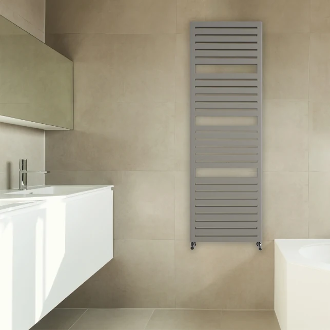 Terma Salisbury Heated Towel Rail 1635x540mm Sparkling Gravel - WGQ12163054-KRGRSX 2 Terma Salisbury Heated Towel Rail 1635x540mm Sparkling Gravel - WGQ12163054-KRGRSX - Image 2