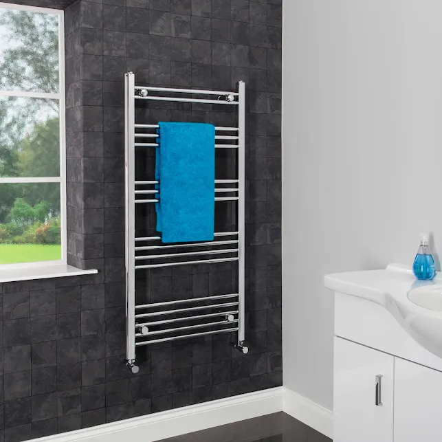 Essentials Heated Towel Rail Chrome 1200 X 600mm Flat 3 Essentials Heated Towel Rail Chrome 1200 X 600mm Flat - Image 3