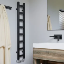 Terma Easy Heated Towel Rail 1280x200mm Matt Black - WGEAS128020KS95SX -Fireplace Emporium 872700e2 29c9 4d72 a154 9cf51f84e2b2