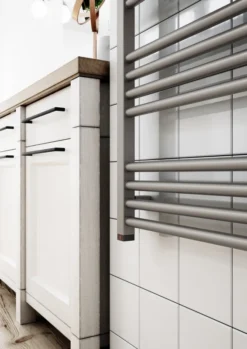 Terma Fiona One Electric Towel Rail 900x480mm Sparkling Gravel - WWFIE090048-KRGRE8P -Fireplace Emporium 87f8d02a 0610 4ee8 b084 3ce124583bb5