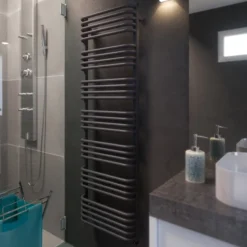 Terma Alex One Electric Towel Rail 1580x500mm Modern Grey - WWALN158050-KDGRE8P01