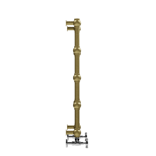 Terma Retro Heated Towel Rail 800x504mm Brushed Brass - WGRE1080050KBBSSX 2 Terma Retro Heated Towel Rail 800x504mm Brushed Brass - WGRE1080050KBBSSX - Image 2