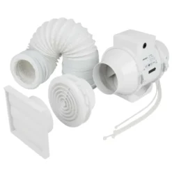 Airflow Aventa 100mm Inline Extractor Fan Kit With Timer - 9041407