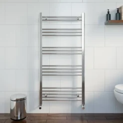 Essentials Heated Towel Rail Chrome 1200 X 600mm Flat