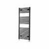 Towelrads Pisa 25mm Black Straight Heated Towel Rail 1200x500mm - 170005