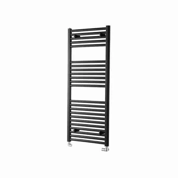 Towelrads Pisa 25mm Black Straight Heated Towel Rail 1200x400mm - 170004 1 Towelrads Pisa 25mm Black Straight Heated Towel Rail 1200x400mm - 170004