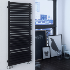 Terma Quadrus Bold Heated Towel Rail 1185x450mm Metallic Black - WGQBA118045-KMBCSX