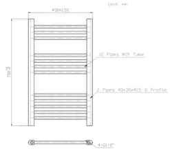 Essentials Heated Towel Rail Chrome 750 X 450mm Flat -Fireplace Emporium c4c5e605 aabc 4608 abb4 39d14a95ec53