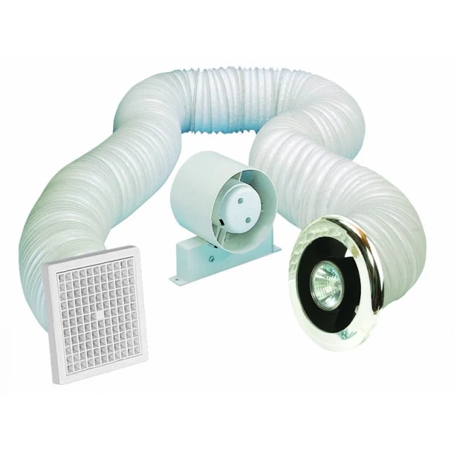 Airvent 100mm Shower In-Line Standard Fan With Timer & Light Kit - 434448A 1 Airvent 100mm Shower In-Line Standard Fan With Timer & Light Kit - 434448A