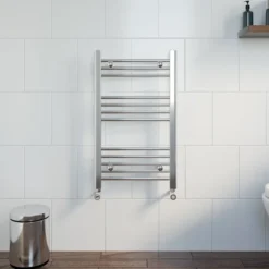 Essentials Heated Towel Rail Chrome 750 X 450mm Flat