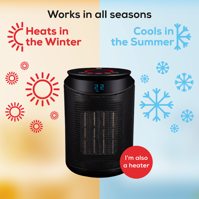 TCP Smart Portable Ceramic Fan Heater 2000W Black - HJAY1091 6 TCP Smart Portable Ceramic Fan Heater 2000W Black - HJAY1091 - Image 6