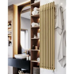 Terma Rolo Room E Electric Vertical 1800mm X 480mm Designer Radiator Brass - WLROR180048SBRAESMOBPX3 -Fireplace Emporium e984322d 14ae 4efc 80c9 e1b37f416867