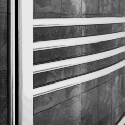 Essentials Heated Towel Rail Chrome 750 X 450mm Curved -Fireplace Emporium edd14f42 e027 4a43 83f9 5bdabfbd233e 1