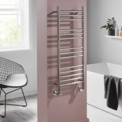 Towelrads Eversley Polished Stainless Steel Heated Towel Rail 1000x600mm - 136035