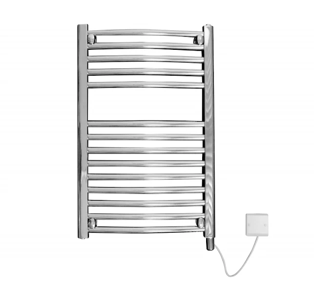 Discount Curved Electric Chrome Towel Rail 1200mm X 420mm - 4MAC12E 1 Discount Curved Electric Chrome Towel Rail 1200mm X 420mm - 4MAC12E